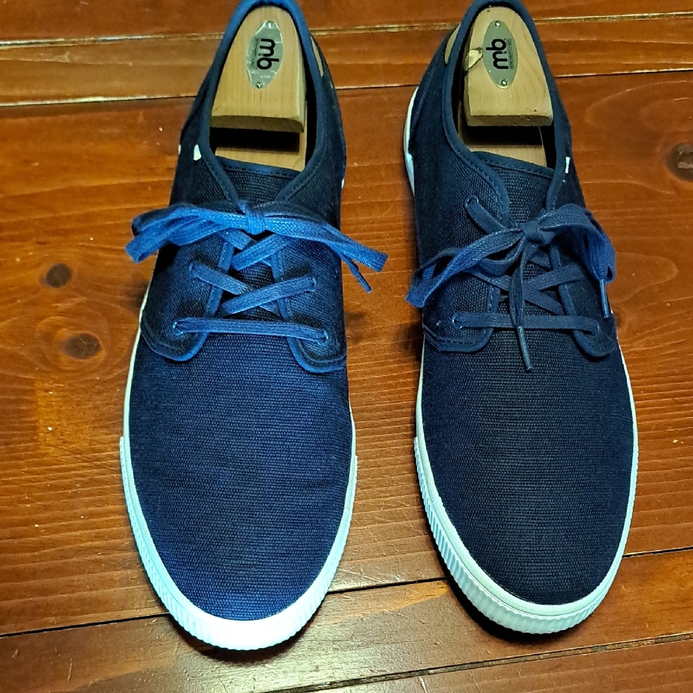Toms Blue Canvas Sneakers with Minimalist Design